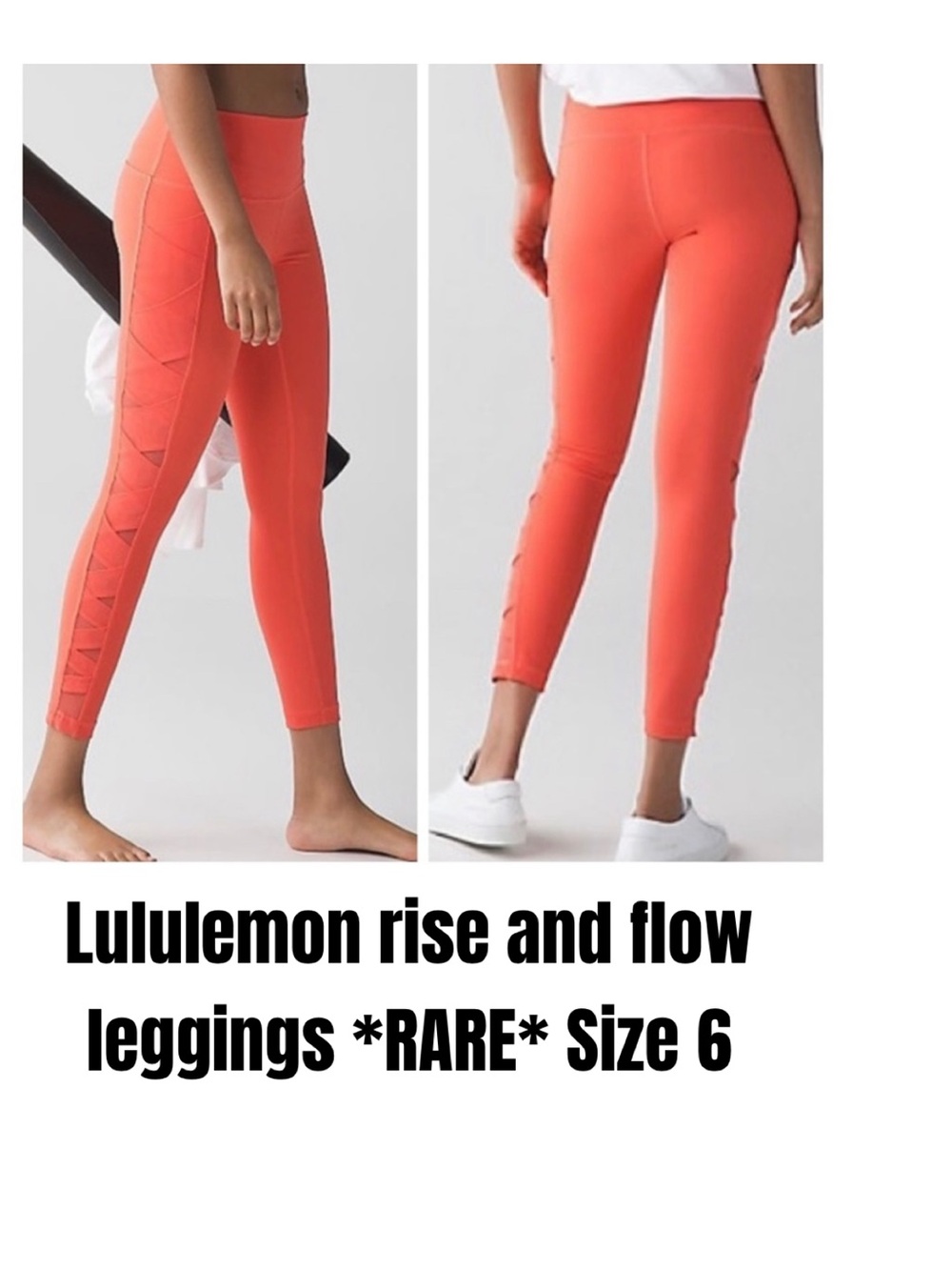 Lululemon rise and flow leggings *RARE* Size 6